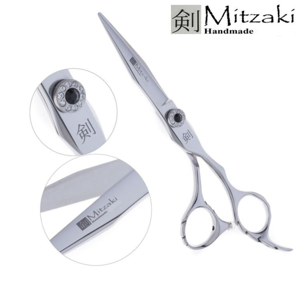 Mitzaki-YANAMI 5.5 ZOLL oder 6.0 ZOLL" , Ein Alleskönner in 440C Japan-PREMIUMSTAHL, schwarzer Schmuckstein in Swarovskifassung als Einstellschraube,inclusive Lederetui und Pflegemittel